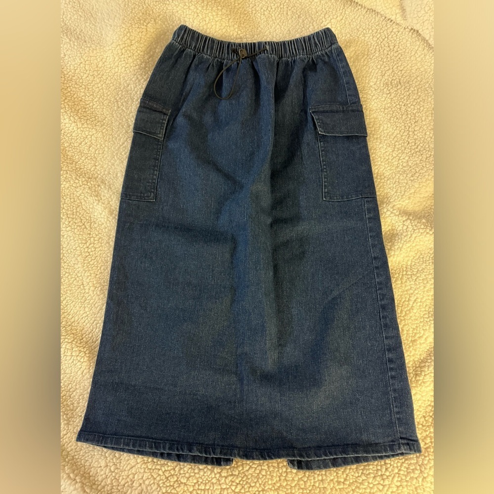 No brand long denim skirt